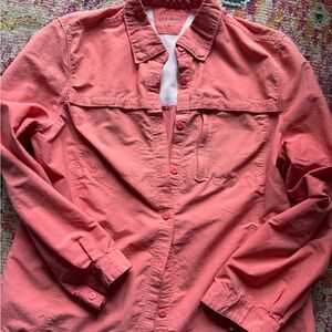 L.L. Bean large Pink button up